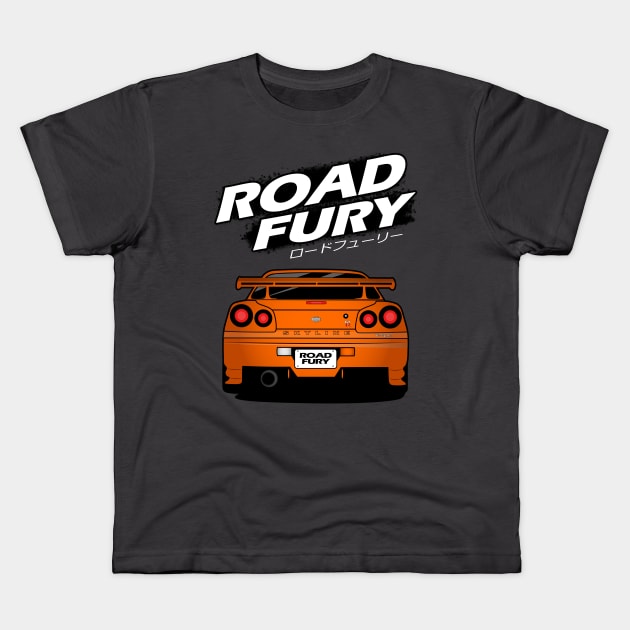 Road Fury Kids T-Shirt by CreepyRebel